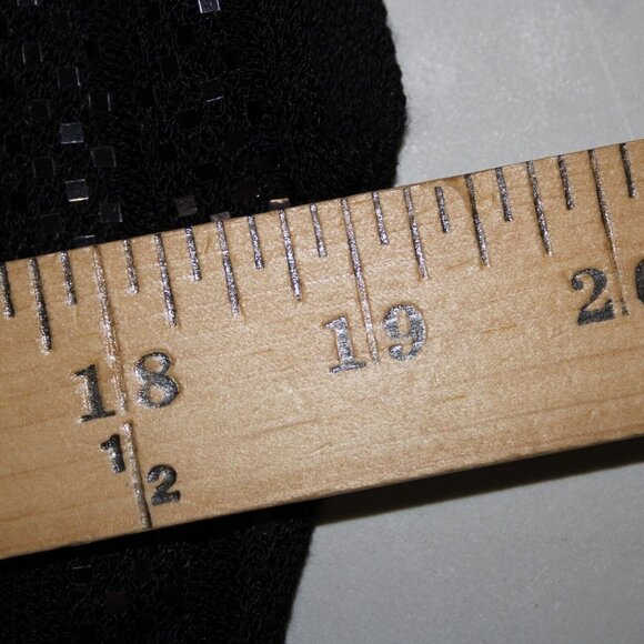 St John Evening Sz 8 Black Silver Stud Paillettes V Neck Santana Knit Top - Picture 10 of 10